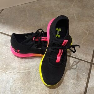 Under Armour Kids Sneakers - Black with Neon Accents